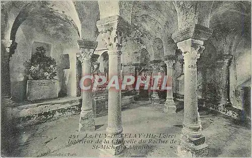 Cartes postales Le Puy et Velay (Hte Loire) Interieur de la Chapelle du Rocher de St Michel