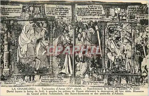 Cartes postales La Chaise Dieu Tapisseries d'Arras (XVe Siecle) Representant la Fuite en Egypte