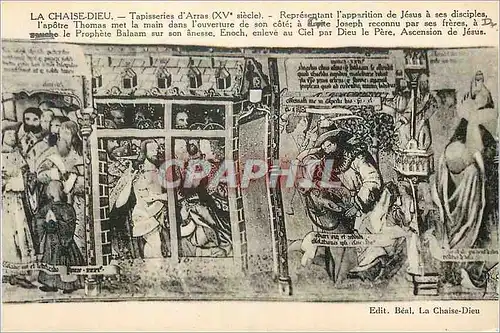 Cartes postales La Chaise Dieu Tapisseries d'Arras (XVe Siecle) Representant L'Apparition de Jesus a ses Discipl