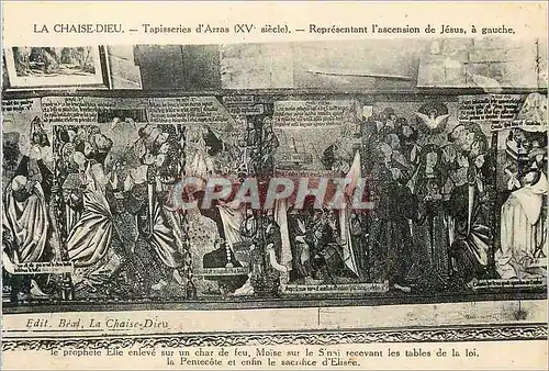 Ansichtskarte AK La Chaise Dieu Tapisseries d'Arras (XVe Siecle) Representant l'Escension de Jesus a Gauche