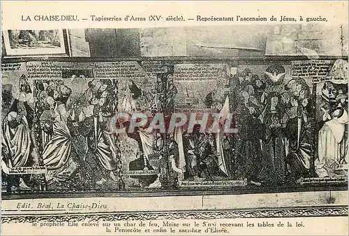 Cartes postales La Chaise Dieu Tapisseries d'Arras (XVe Siecle) Representant l'Escension de Jesus a Gauche