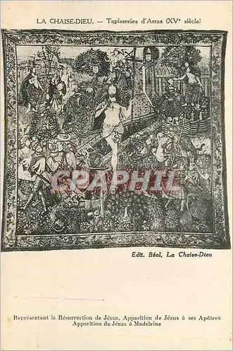 Cartes postales La Chaise Dieu Tapisseries d'Arras (XVe Siecle) Representant La Resurrection de Jesus Apparition