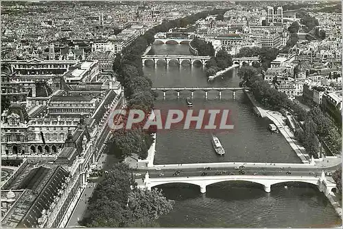 Cartes postales moderne En Avion au dessus de Paris La Cité et Ses Ponts