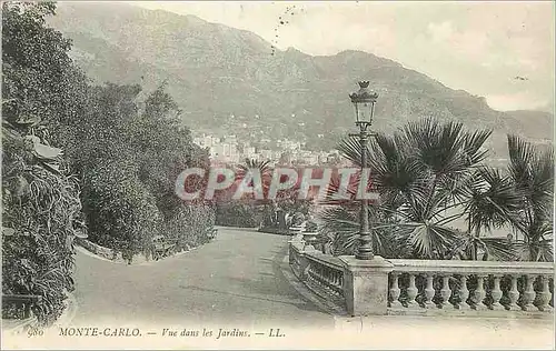 Cartes postales Monte carlo Vue dans les Jardins LL