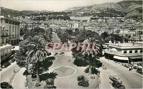 Moderne Karte La cote d'Azur Monte Carlo Vue Generale des Jardins Le Sporting et Cafe de Paris