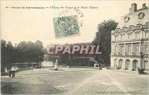 Ansichtskarte AK Palais de Fontainebleau L'Etang des Carpes et le Musee Chinois