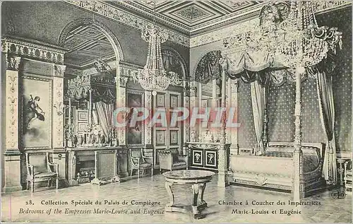 Cartes postales Collection Speciale du palais de Compiegne Chambre a Couher des Imperatrices Marie Louise et Eug