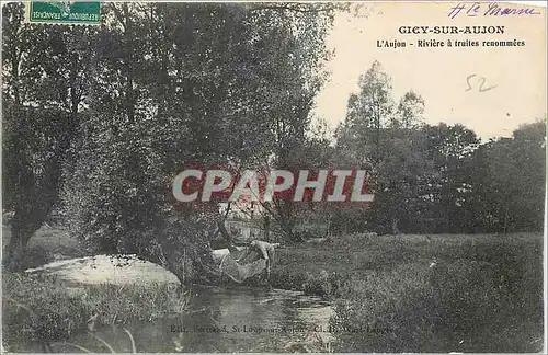 Cartes postales Gicy Sur Aujon L'Aujon Riviere a Truites Renommees