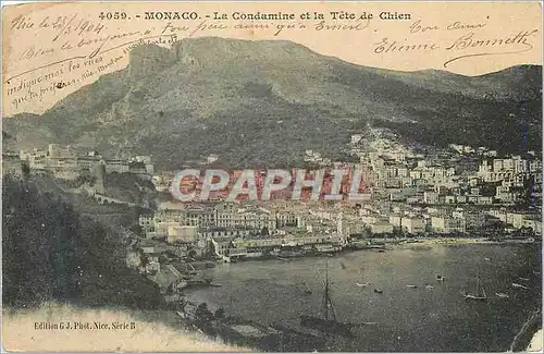 Cartes postales Monaco La Condamine et la Tete de chien
