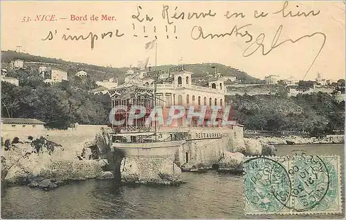 Cartes postales Nice Bord de Mer Restaurant Bateau