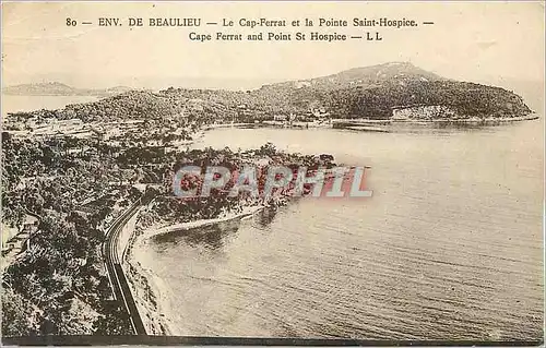 Cartes postales Env de Beaulieu Le Cap Ferrat et le Point Saint Hospice Cape Ferrat and Point St Hospice