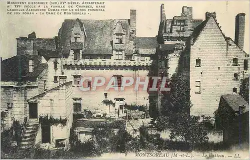 Cartes postales Montsoreau (M et L) Le Chateau LL Monument Historique (sud) Appartenait au XVIe Siecle a la Fami