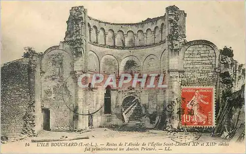 Ansichtskarte AK L'Ile Bouchard (I et L) Restes de l'Abside de l'Eglise Saint Leonard XIe et XIIIe Siecles