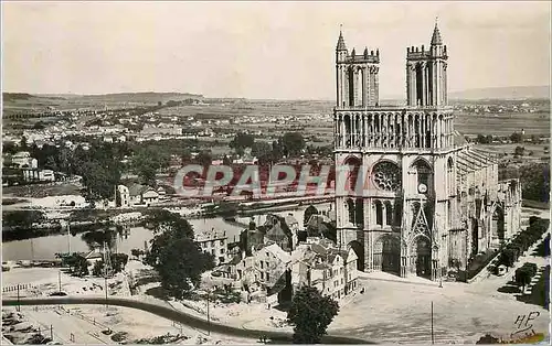 Moderne Karte Mantes (S et O) Vue Generale