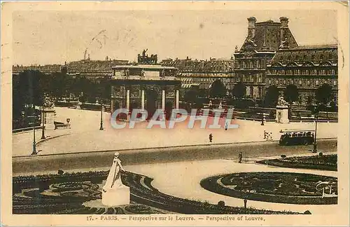 Cartes postales Paris Perspective sur le Louvre