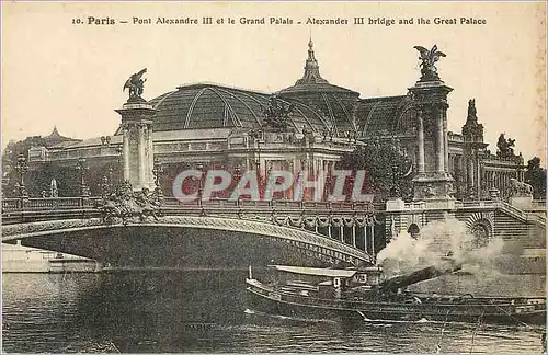 Ansichtskarte AK Paris Pont Alexandre III et le Grand Palais Bateau