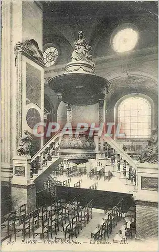 Cartes postales Paris L'Eglise st Sulpice La CHaire