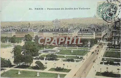 Cartes postales Paris Panorama du Jardin des Tuileries