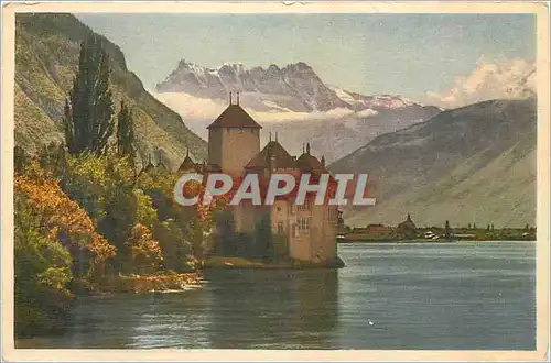 Cartes postales Lac Lemon Chillon et Dent du Midi