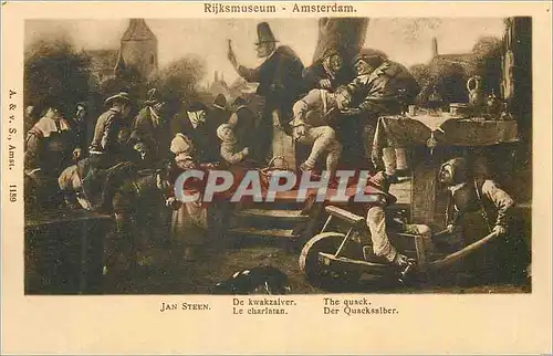 Cartes postales Rijksmuseum Amsterdam Jan Steen Le Charlaten