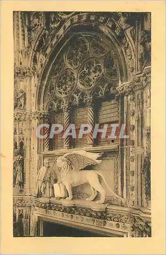Cartes postales Venezia Palazzo Ducale Finestrone Nella Porta Carta ed IL Doge Fascari Lion