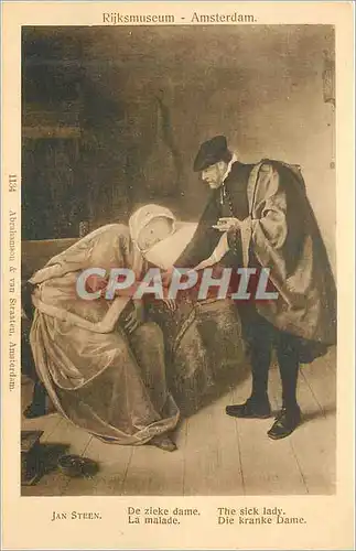 Cartes postales Rijksmuseum Amsterdam Jan Steen La Malade