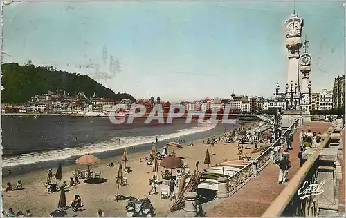 Cartes postales moderne San Sebastian Centre de la Plage de la Concha