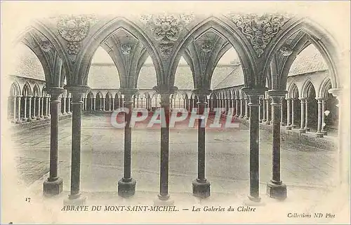 Cartes postales Abbaye du Mont Saint Michel Les Galeries du Cloitre