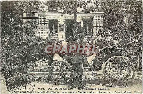 REPRO Paris Moderne Les Femmes Cochers Fouette Cochere