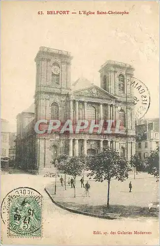 Cartes postales Belfort L'Eglise Saint Christophe