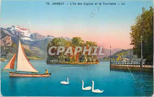 Cartes postales Annecy L'Ile des Cygnes et la Tounette