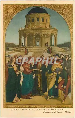 Cartes postales Lo Sposalizio Vergine raffaello Sanzio Pinacoteca di Brera Milano