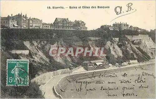 Cartes postales Biarritz Bains et Cotes des Basques