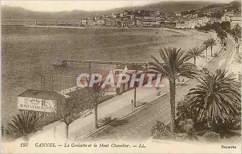 Cartes postales Cannes la Croisette et le Mont Chevalier