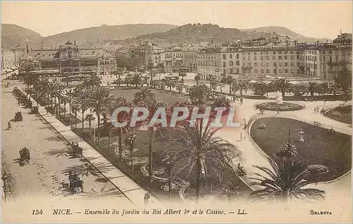 Ansichtskarte AK Nice Ensemble du Jardin du Roi Albert Ier et le Casino