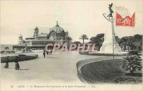 Ansichtskarte AK Nice Le Monument du Centenaire et la Jetee Promenade