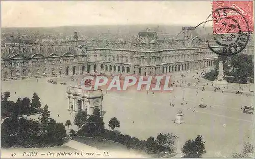 Cartes postales Paris Vue Generale du Louvre