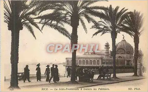 Cartes postales Nice La Jetee Promenade a Travesrs les Palmiers