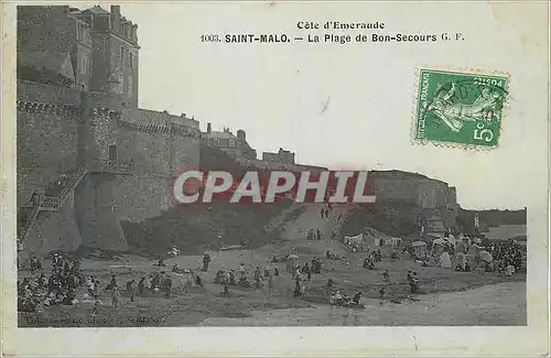 Ansichtskarte AK Cote d'Emeurode Saint Malo La Plage de Bonsecours