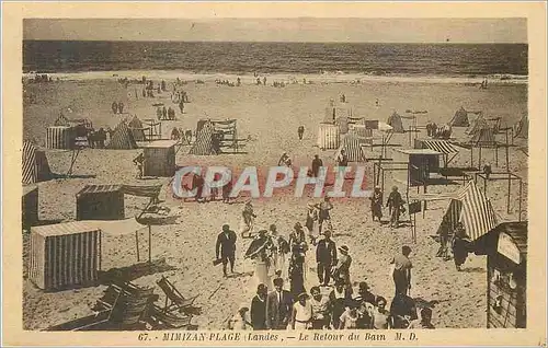 Cartes postales Mimizan Plage Landes Retour du Bain M D