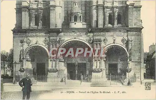 Cartes postales Dijon Portail de l'Eglise St Michel