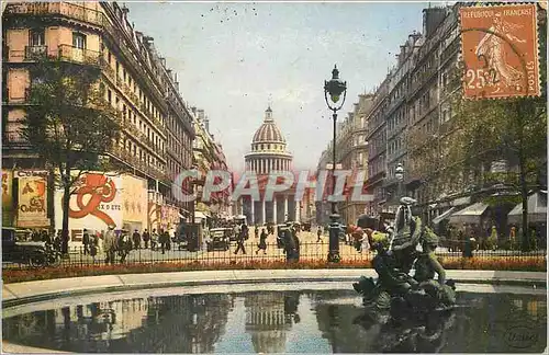 Cartes postales Paris La Place Edmond Rostand et l Pantheon