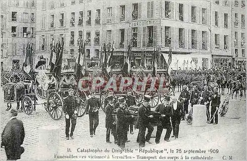 REPRO Catastrophe du Dirigeable Republique le 25 Septembre 1909 Funerailles des Victimes a Versaille