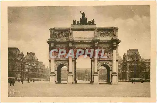 Ansichtskarte AK Les Petis Tableaux de Paris L'Arc de Triomphe du Carrousel et le Louvre