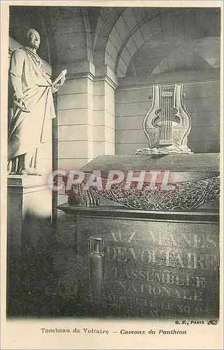 Cartes postales Tableau de Voltaire Caveaux du Pantheon Paris