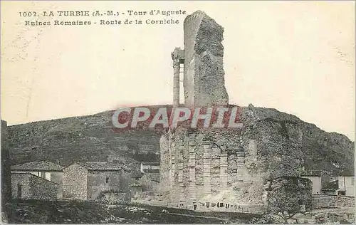 Cartes postales La Turbie (A M) Tour d'Auguste Ruines Romaines Route de la Corniche