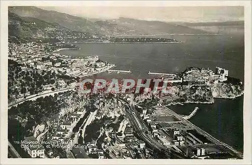 Cartes postales moderne Monaco Monte Carlo cap Martin et Frontiere Italienne