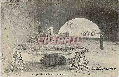 REPRO La Materassiere Les Petits Metiers Parisiens Boulogne sur Mer Artisanat et Petits Metiers