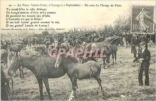 REPRO La Foire Sainte Croix a Lessay (12 Septembre) Un coin du Champ de Foire