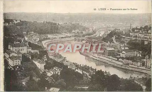 Cartes postales Lyon Panorama sur la Saone